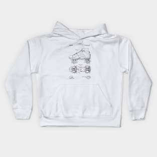 Roller Skate Patent Kids Hoodie